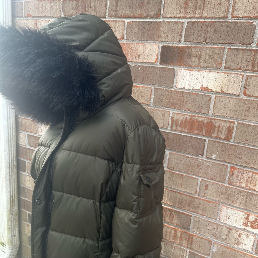 Calvin Klein Sorona Aura 0° F Puffer Coat Women's Size M Forrest Green - Picture 6 of 13